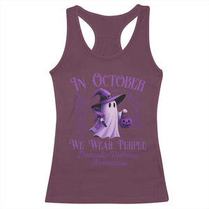 Domestic Violence Awareness Racerback Tank Top Halloween October Wear Purple Ghost TS10 Maroon Print Your Wear