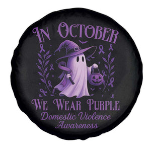Domestic Violence Awareness Spare Tire Cover Halloween October Wear Purple Ghost TS10 Print Your Wear
