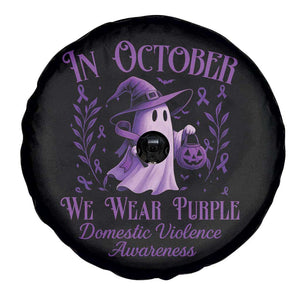 Domestic Violence Awareness Spare Tire Cover Halloween October Wear Purple Ghost TS10 Print Your Wear