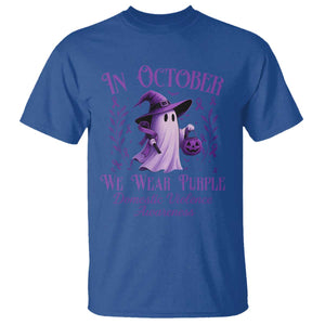Domestic Violence Awareness T Shirt Halloween October Wear Purple Ghost TS10 Royal Blue Print Your Wear