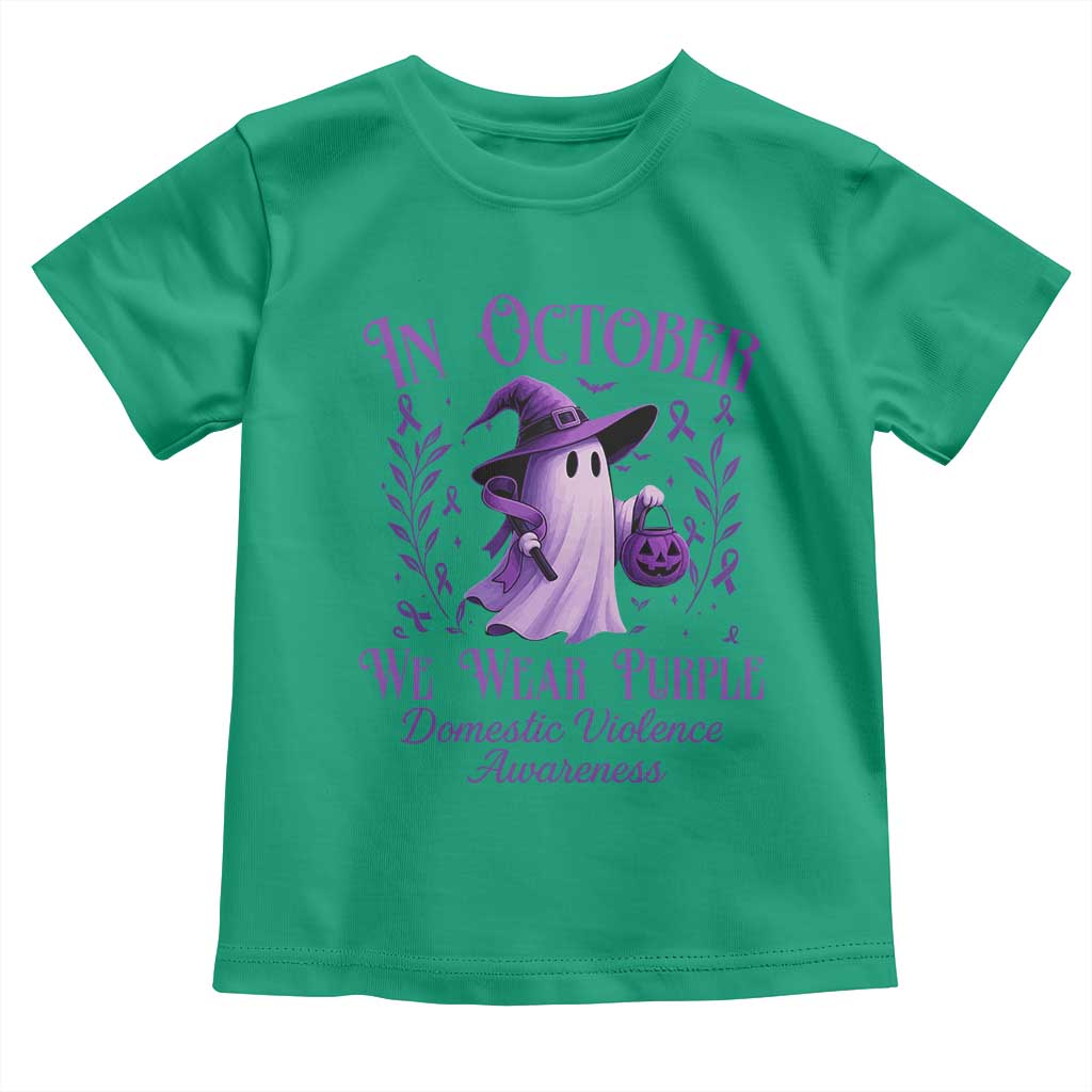 Domestic Violence Awareness Toddler T Shirt Halloween October Wear Purple Ghost TS10 Irish Green Print Your Wear