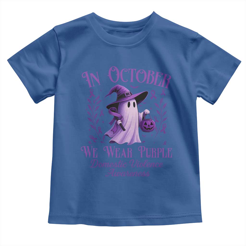 Domestic Violence Awareness Toddler T Shirt Halloween October Wear Purple Ghost TS10 Royal Blue Print Your Wear