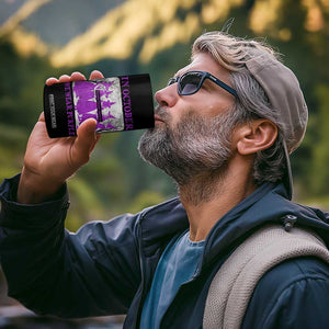 Retro In October We Wear Purple Witch Domestic Violence Awareness 4 in 1 Can Cooler Tumbler TS10 Print Your Wear