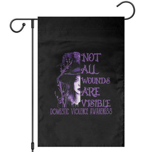 Stop Domestic Violence Garden Flag Purple Ribbon Witch Graphic Witchy Feminist TS10 Black Print Your Wear