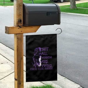Stop Domestic Violence Garden Flag Purple Ribbon Witch Graphic Witchy Feminist TS10 Print Your Wear
