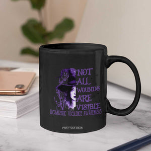 Stop Domestic Violence Coffee Mug Purple Ribbon Witch Graphic Witchy Feminist TS10 Print Your Wear