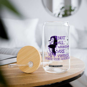 Stop Domestic Violence Glass Can Purple Ribbon Witch Graphic Witchy Feminist TS10 Print Your Wear