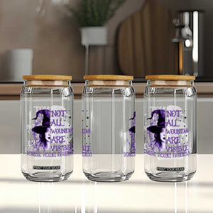 Stop Domestic Violence Glass Can Purple Ribbon Witch Graphic Witchy Feminist TS10 Print Your Wear