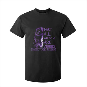 Stop Domestic Violence T Shirt For Kid Purple Ribbon Witch Graphic Witchy Feminist TS10 Black Print Your Wear