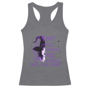 Stop Domestic Violence Racerback Tank Top Purple Ribbon Witch Graphic Witchy Feminist TS10 Charcoal Print Your Wear