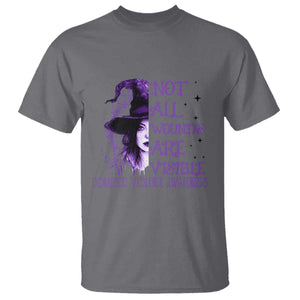 Stop Domestic Violence T Shirt Purple Ribbon Witch Graphic Witchy Feminist TS10 Charcoal Print Your Wear