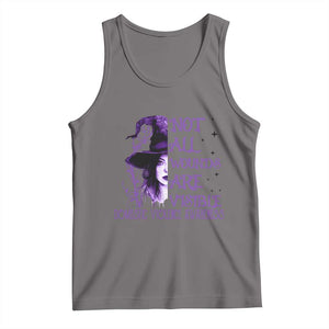 Stop Domestic Violence Tank Top Purple Ribbon Witch Graphic Witchy Feminist TS10 Deep Heather Print Your Wear