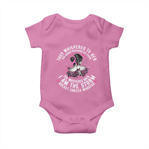 Breast Cancer Baby Onesie Pink Ribbon I Am Storm TS10 Azalea Print Your Wear