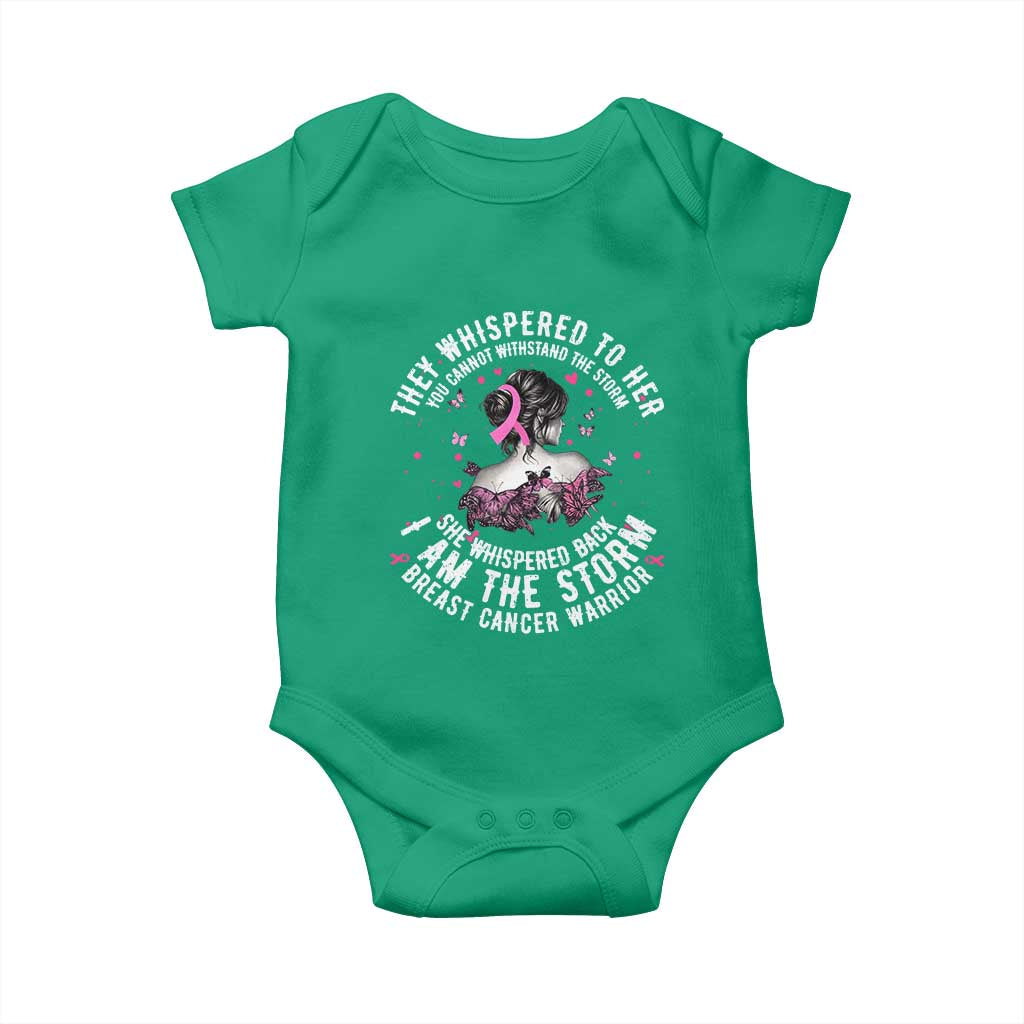 Breast Cancer Baby Onesie Pink Ribbon I Am Storm TS10 Irish Green Print Your Wear