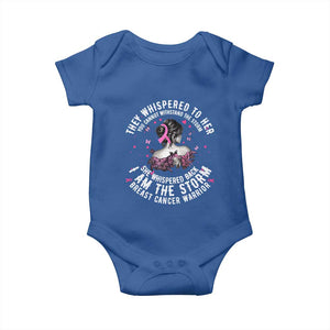 Breast Cancer Baby Onesie Pink Ribbon I Am Storm TS10 Royal Blue Print Your Wear