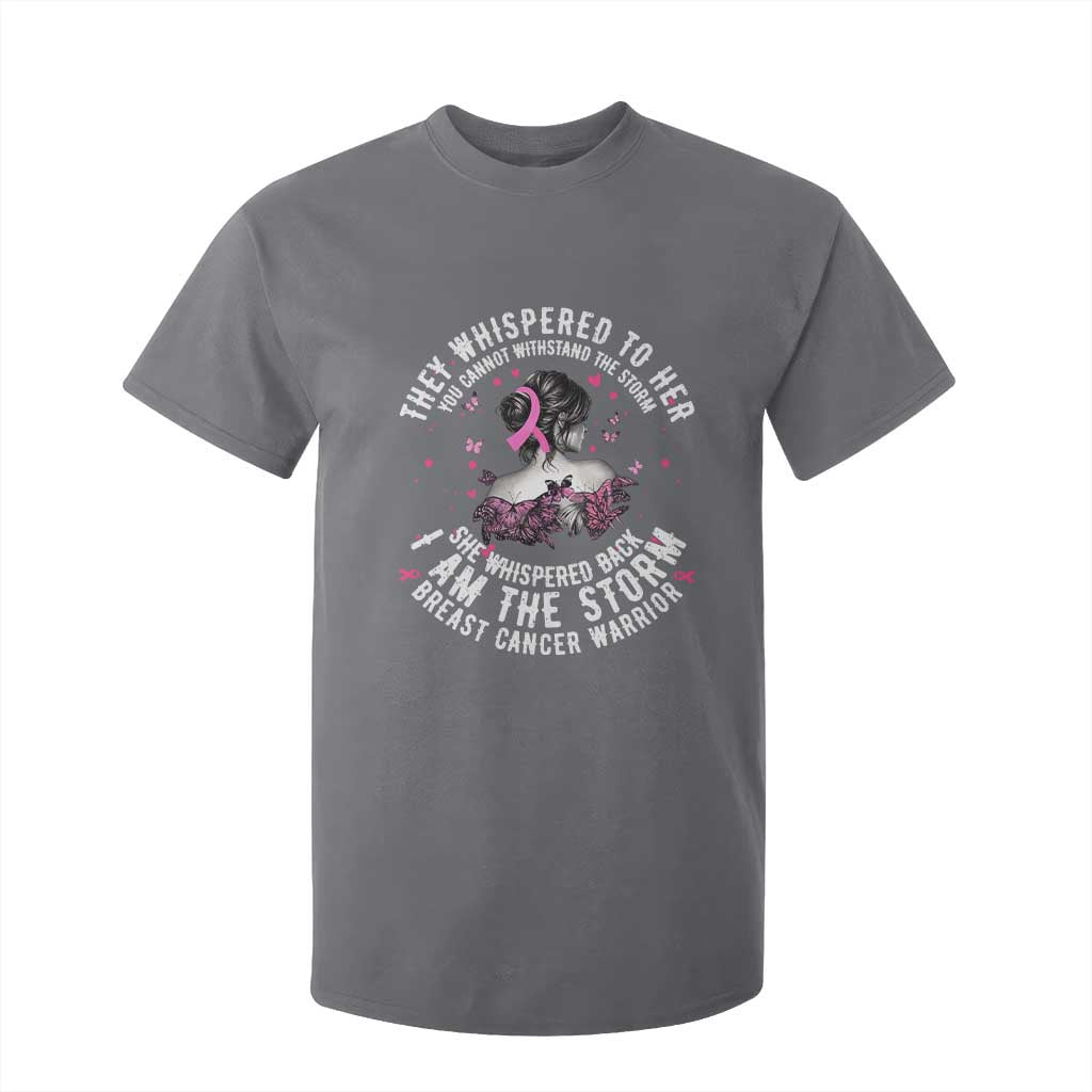 Breast Cancer T Shirt For Kid Pink Ribbon I Am Storm TS10 Charcoal Print Your Wear