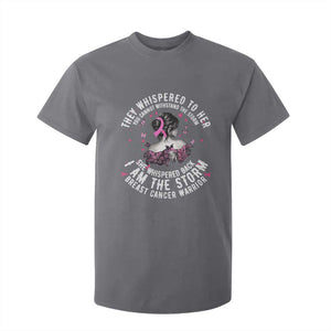 Breast Cancer T Shirt For Kid Pink Ribbon I Am Storm TS10 Charcoal Print Your Wear