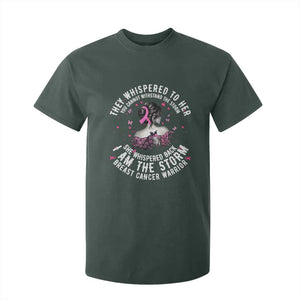 Breast Cancer T Shirt For Kid Pink Ribbon I Am Storm TS10 Dark Forest Green Print Your Wear