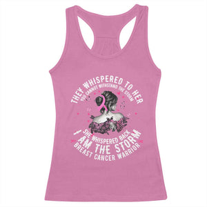 Breast Cancer Racerback Tank Top Pink Ribbon I Am Storm - Print Your Wear