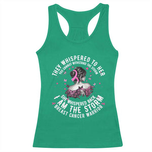 Breast Cancer Racerback Tank Top Pink Ribbon I Am Storm - Print Your Wear