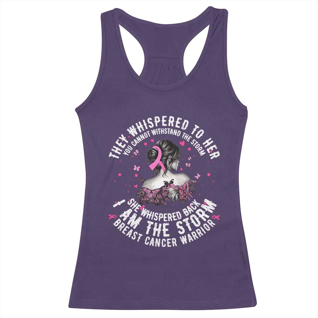 Breast Cancer Racerback Tank Top Pink Ribbon I Am Storm TS10 Purple Print Your Wear