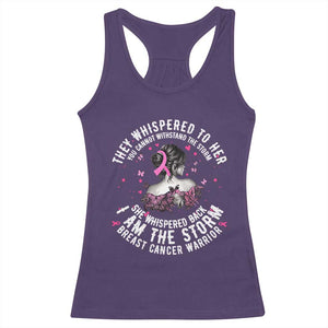Breast Cancer Racerback Tank Top Pink Ribbon I Am Storm - Print Your Wear