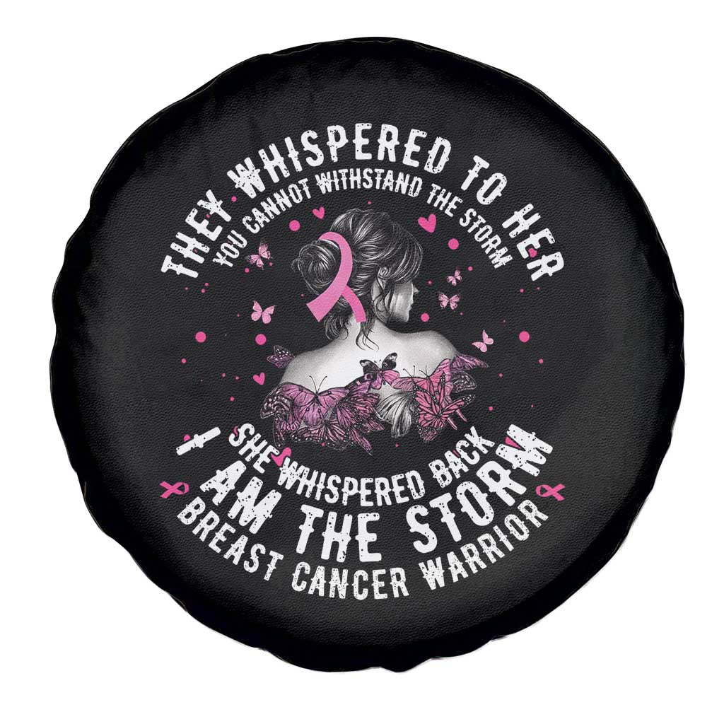 Breast Cancer Spare Tire Cover Pink Ribbon I Am Storm TS10 Print Your Wear