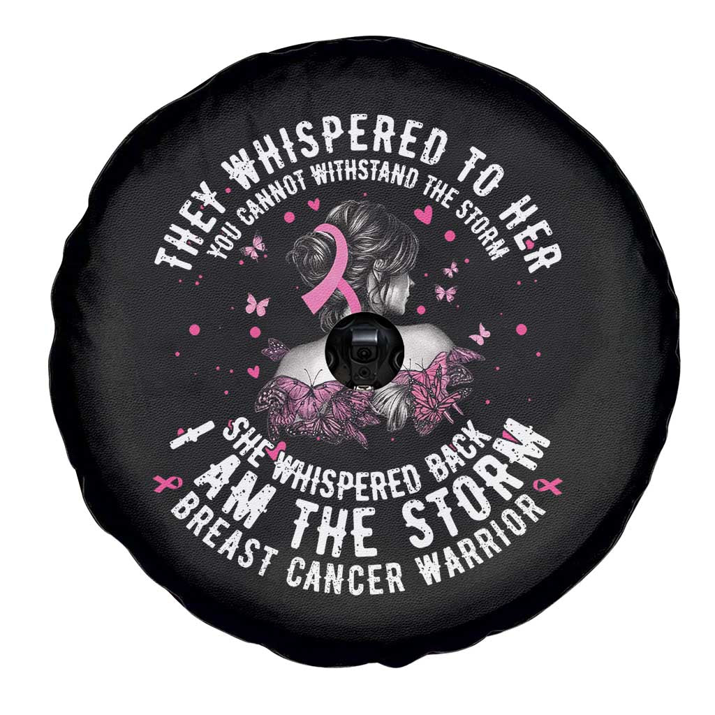 Breast Cancer Spare Tire Cover Pink Ribbon I Am Storm TS10 Print Your Wear