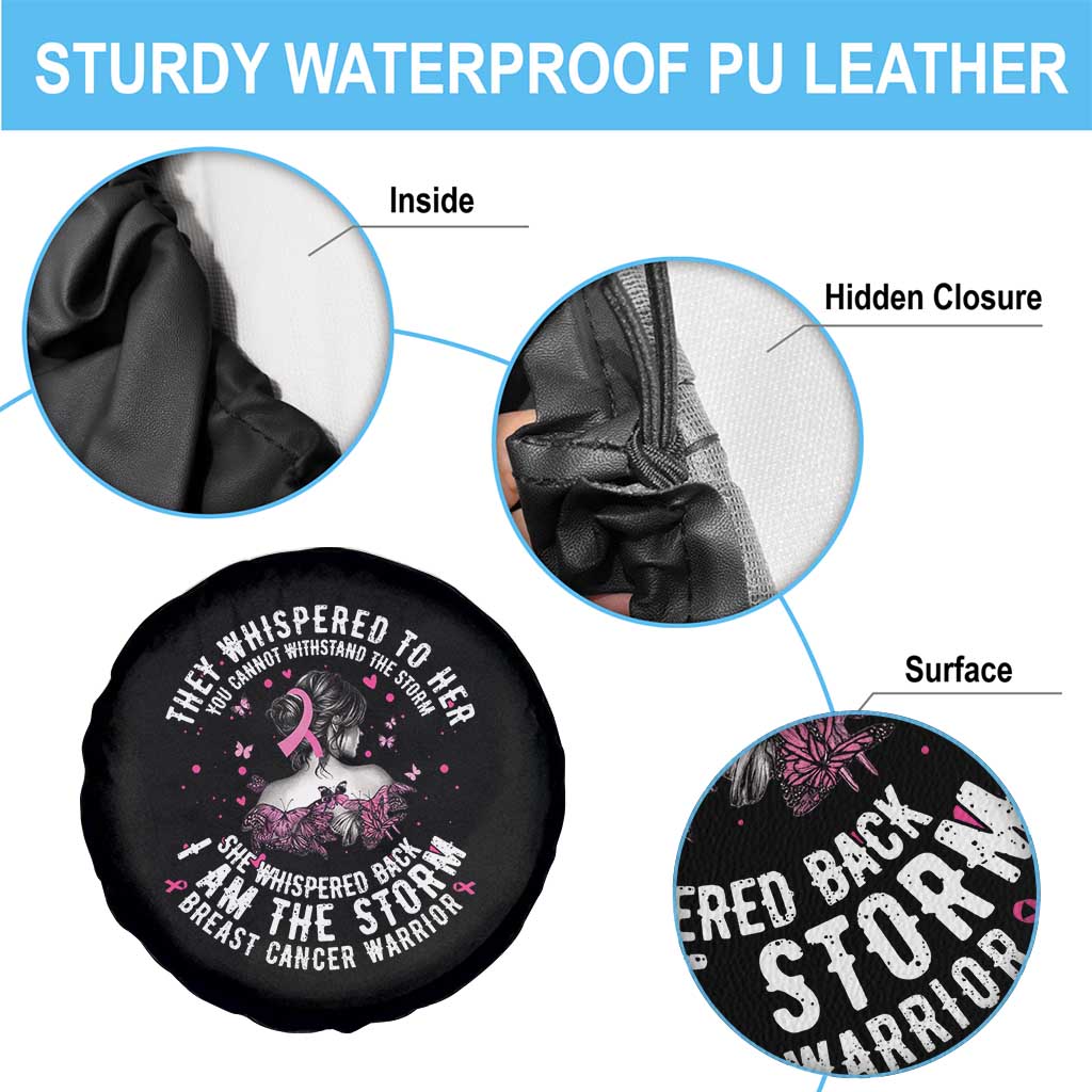 Breast Cancer Spare Tire Cover Pink Ribbon I Am Storm TS10 Print Your Wear