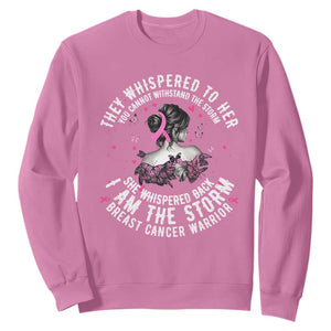 Breast Cancer Sweatshirt Pink Ribbon I Am Storm - Print Your Wear