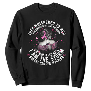 Breast Cancer Sweatshirt Pink Ribbon I Am Storm - Print Your Wear