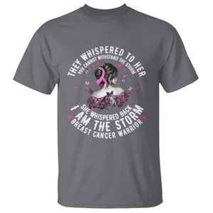 Breast Cancer T Shirt Pink Ribbon I Am Storm TS10 Charcoal Print Your Wear