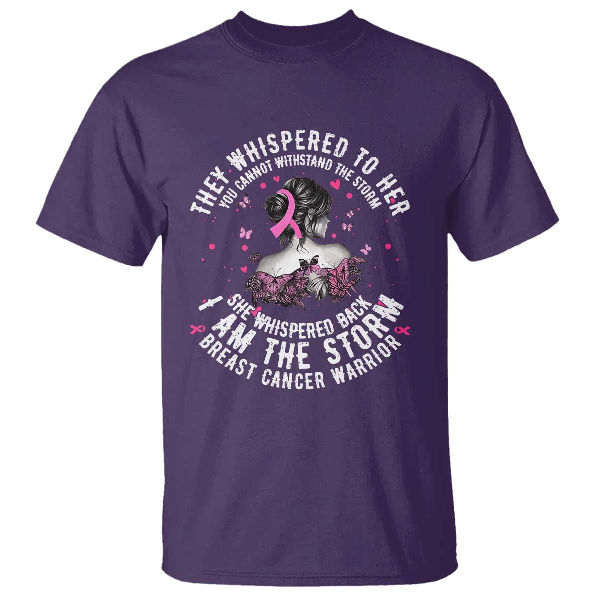 Breast Cancer T Shirt Pink Ribbon I Am Storm TS10 Purple Print Your Wear