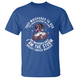 Breast Cancer T Shirt Pink Ribbon I Am Storm TS10 Royal Blue Print Your Wear