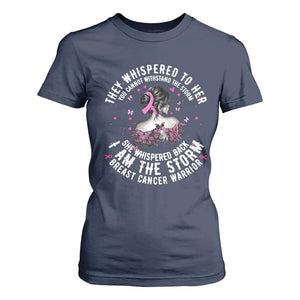 Breast Cancer T Shirt For Women Pink Ribbon I Am Storm TS10 Navy Print Your Wear