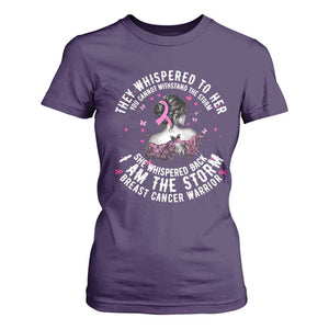 Breast Cancer T Shirt For Women Pink Ribbon I Am Storm TS10 Purple Print Your Wear