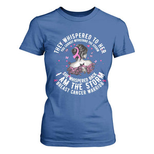 Breast Cancer T Shirt For Women Pink Ribbon I Am Storm TS10 Royal Blue Print Your Wear