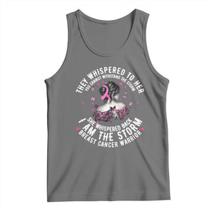Breast Cancer Tank Top Pink Ribbon I Am Storm TS10 Black Heather Print Your Wear