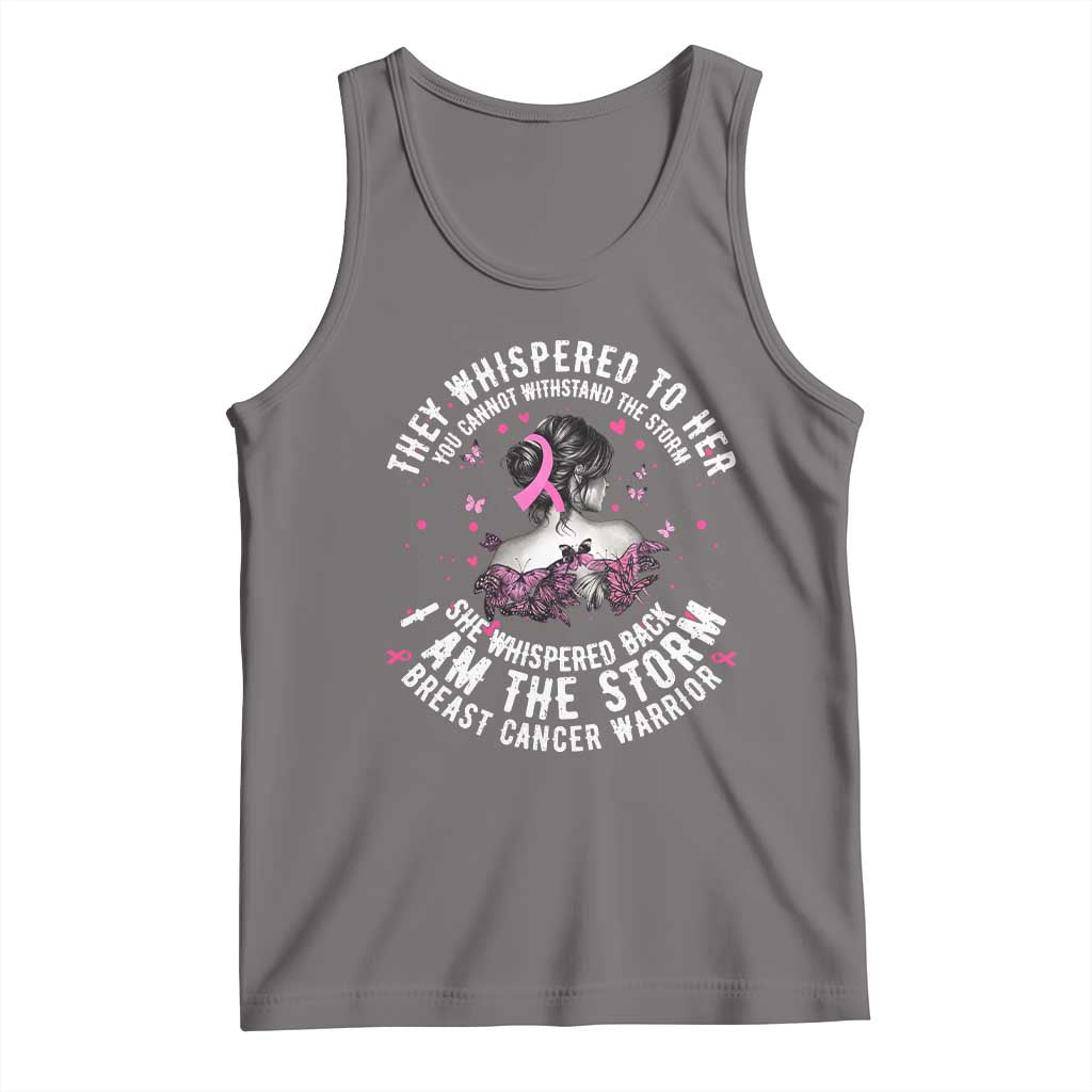 Breast Cancer Tank Top Pink Ribbon I Am Storm TS10 Deep Heather Print Your Wear