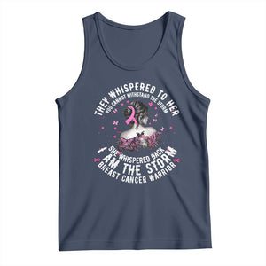 Breast Cancer Tank Top Pink Ribbon I Am Storm TS10 Navy Print Your Wear