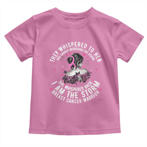 Breast Cancer Toddler T Shirt Pink Ribbon I Am Storm TS10 Azalea Print Your Wear