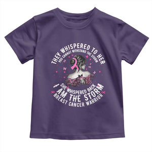 Breast Cancer Toddler T Shirt Pink Ribbon I Am Storm TS10 Purple Print Your Wear