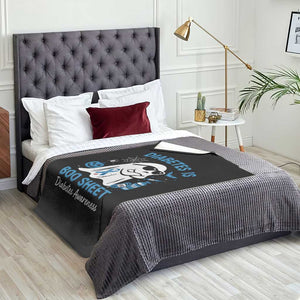 Diabetes is Boo Sheet Throw Blanket Funny Halloween Ghost Diabetes Type 1 2 Awareness TS10 Print Your Wear