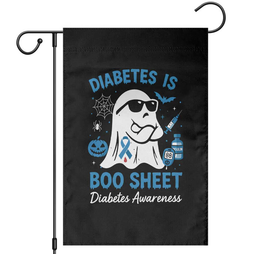 Diabetes is Boo Sheet Garden Flag Funny Halloween Ghost Diabetes Type 1 2 Awareness TS10 Black Print Your Wear