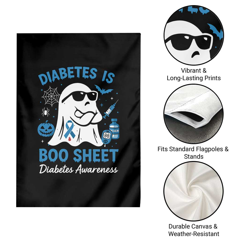 Diabetes is Boo Sheet Garden Flag Funny Halloween Ghost Diabetes Type 1 2 Awareness TS10 Print Your Wear