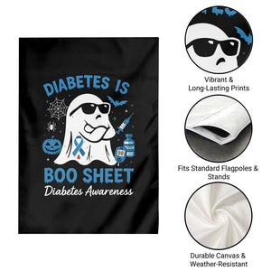 Diabetes is Boo Sheet Garden Flag Funny Halloween Ghost Diabetes Type 1 2 Awareness TS10 Print Your Wear