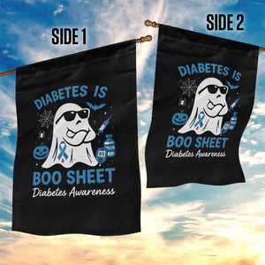Diabetes is Boo Sheet Garden Flag Funny Halloween Ghost Diabetes Type 1 2 Awareness TS10 Print Your Wear