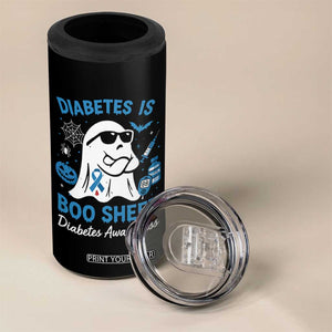 Diabetes is Boo Sheet 4 in 1 Can Cooler Tumbler Funny Halloween Ghost Diabetes Type 1 2 Awareness TS10 Print Your Wear