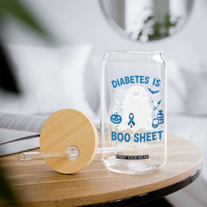 Diabetes is Boo Sheet Glass Can Funny Halloween Ghost Diabetes Type 1 2 Awareness TS10 Print Your Wear