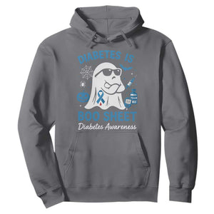 Diabetes is Boo Sheet Hoodie Funny Halloween Ghost Diabetes Type 1 2 Awareness TS10 Charcoal Print Your Wear